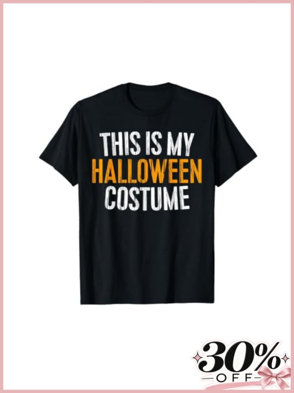 Halloween Costume Graphic Tee Short Sleeve Cotton Classic Fit